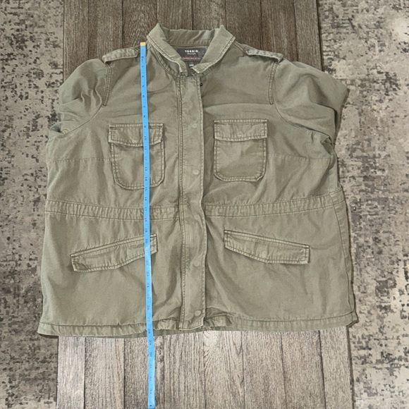 Torrid Light Weight Canvas Anorak Jacket Dusty Olive - Picture 12 of 13